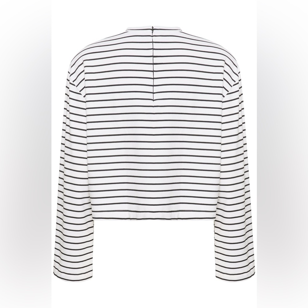 Gestuz Sibagz Stripe Top Bluser  White Black Stripe S - Picture 5 of 6